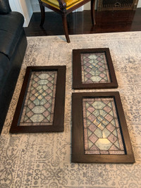 Vintage Leaded Stain Glass Windows