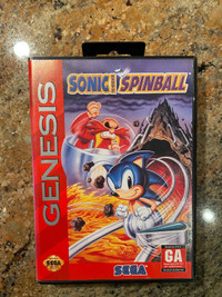Sonic The Hedgehog Spinball Sega Genesis Game Complete In Box