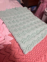 mint green baby blanket