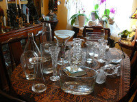 plusieurs items faits en verre d'Art soufflé, style Murano, rv
