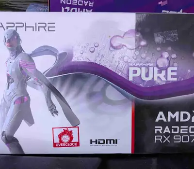 Gaming video card AMD Radeon 9070 Pure white 16 Gb BNIB, View more