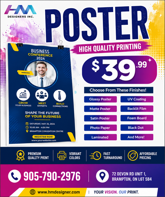 Premium Poster Printing | Starting at Only $39.99 | Brampton