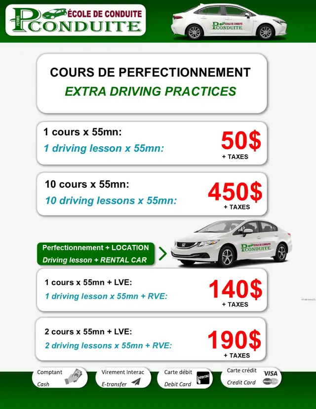 Advanced Driving Course / Driving Practice (CAD $45/Hour, 10 Hours)462794058515107840