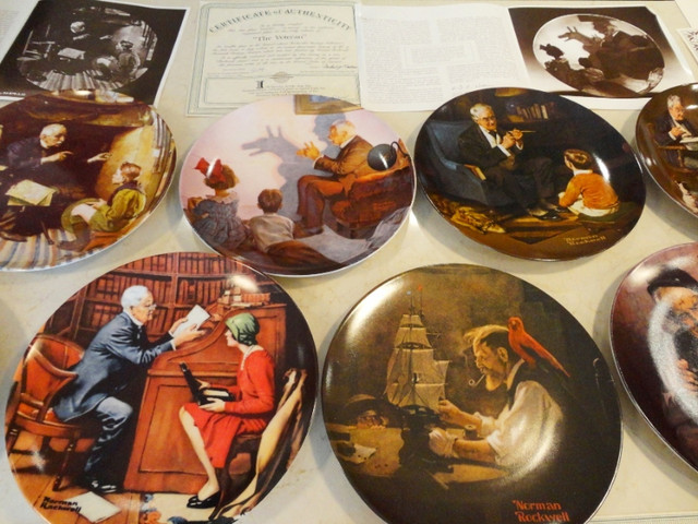 10 Vintage Edwin Knowles Decor Norman Rockwell Plate $48/all in Arts & Collectibles in Kitchener / Waterloo
