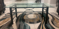 Set of 3, 1 glass coffee table and 2 end tables