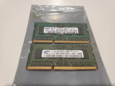 2 x 1GB Samsung 1Rx8 PC3-8500S, View more