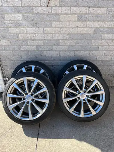 Selling a set of OEM Infiniti G37 Coupe Sport Rims No cracks or bends has TPMS also. Rim specs Front...