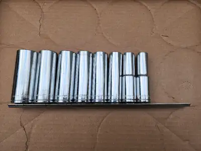 Mastercraft 8 Pc 6 Point 1/2" Drive Deep Socket Set, View more