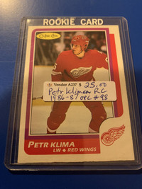 1986-87 OPC Petr Klima RC Rookie Card Hockey Showcase 305