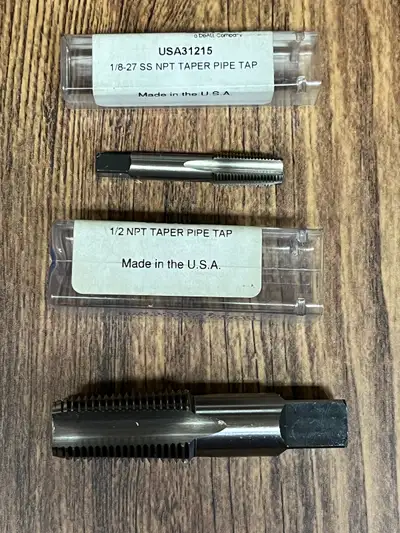 Selling two Taper Pipe Taps from DGI Supply. See Photos for size. Male and Female. $60 each of make...