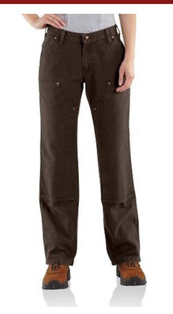 New Women’s Carhartt’s work pants 10x32, dark brown in Women's - Bottoms in Calgary - Image 3