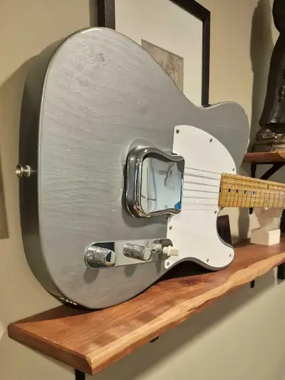 1962 White Sugar Customs Esquire Custom Build in Inca Silver, View more