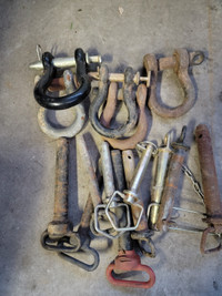 Large draw pins and D shackles 