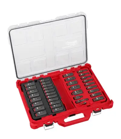 Milwaukee 3/8 in Metric & SAE Deep Impact PACKOUT Socket Set, View more