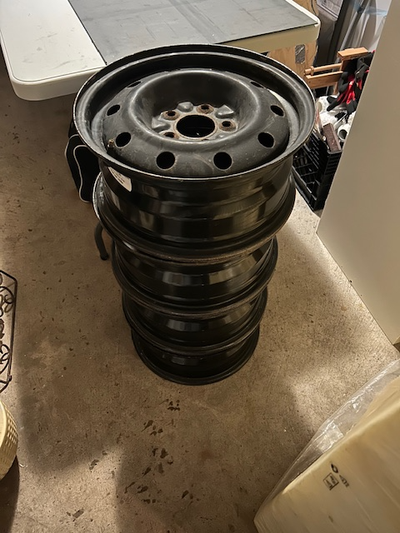 Steel rims for winter tires. Used one season. Came off a Toyota Camry. Will also fit selected Acura,...
