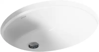 TWO - Kohler 2210-0 Vitreous Wall Mounted Oval Bathroom Sink NEW, View more
