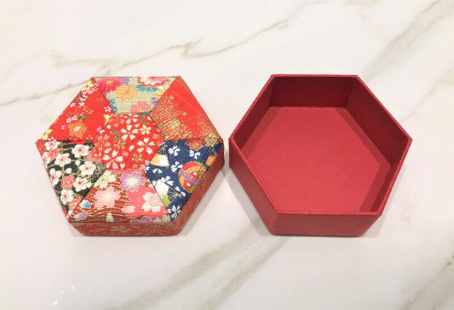 Japanese Origami Washi Hexagon Box (for jewellery/other storage) in Hobbies & Crafts in Ottawa
