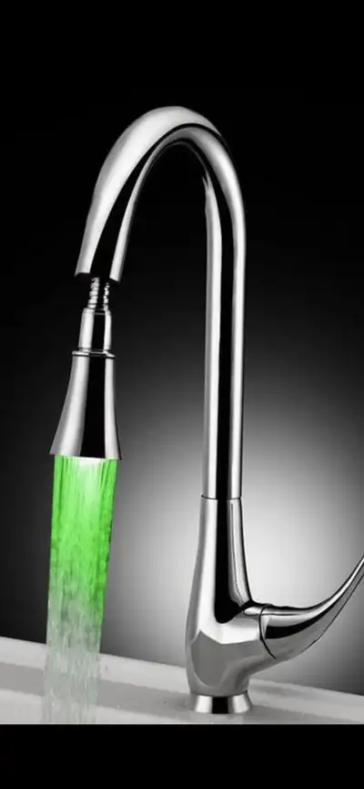 LED kitchen pull down faucet, View more