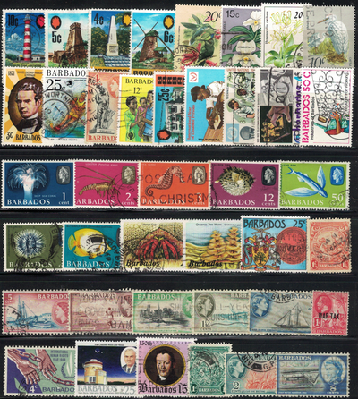 Barbados Stamps, 40 Different