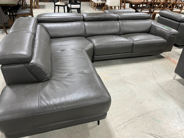 Top Grain Leather Sectional in Couches & Futons in Winnipeg