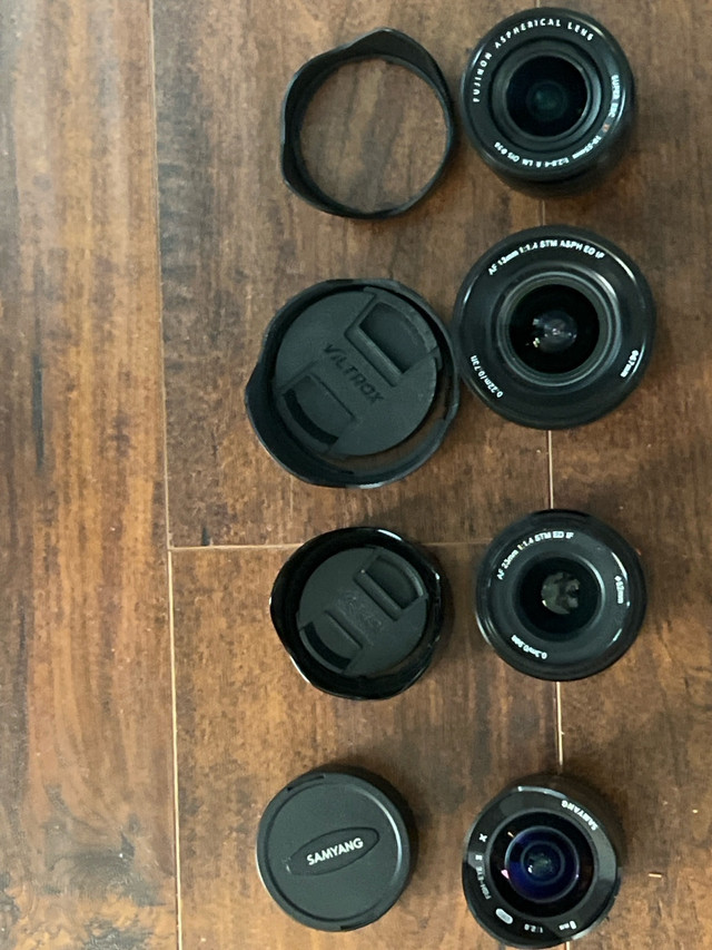 Fuji Viltrox Samyang Lens Bundle 18-55mm 100-400mm 13mm 23mm 8mm in Cameras & Camcorders in Calgary