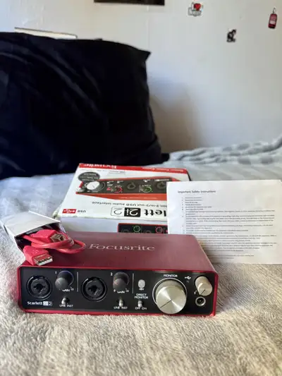 Focusrite Scarlett 2i2 USB Audio Interface, View more