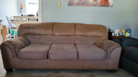 For Sale: Brown Micro Fiber Couch & Recliner 