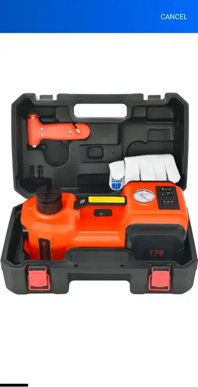 New electric hydraulic jack. Lift vehicles 5 tons (11023 lbs). The high power engine installed in th...