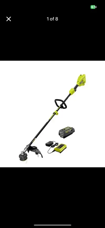 Brand new in box RYOBI 40V 15 in. Expand-It Attachment Capable String Trimmer Kit with 4.0 Ah Batter...