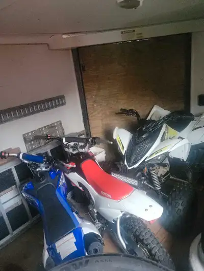 Crf 110. Used but in good shape Ttr 110. Basically brand new. Maybe 5 tanks of fuel ran thru it Alwa...