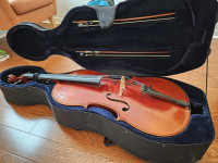 1/2 Cello with rich & melodious sound + Hard Case + 2 Bows