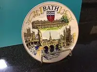 Bath, England souvenir plate, CD and book