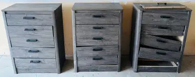 FIVE DRAWER DRIFTWOOD DRESSERS, View more