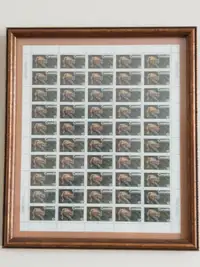 Full Sheet of 1975 Canada Postage Stamps:  Eastern Cougar