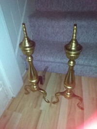 Brass Andirons, REDUCED in price