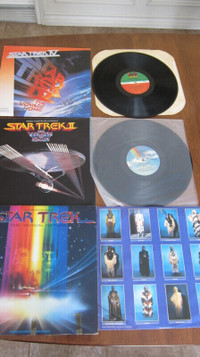 3 vinyles 33 tours Original motion pictures STAR TREK 1979-82-86