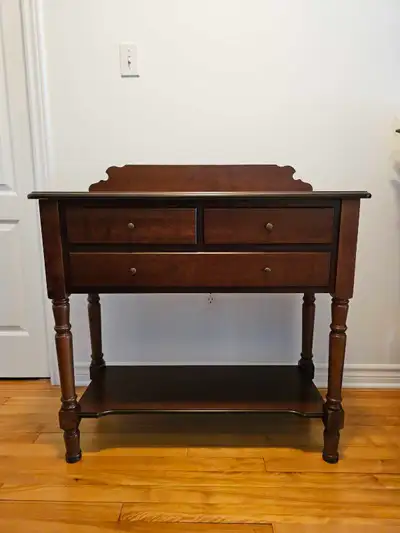 Wood sideboard/console table with drawers, View more