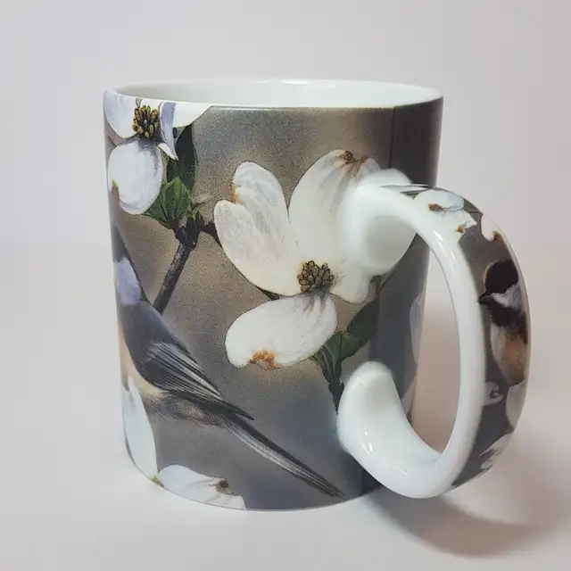 "Springtime Chickadees" by Russell Cobane Reflective Art Mug in Kitchen & Dining Wares in St. Albert - Image 4