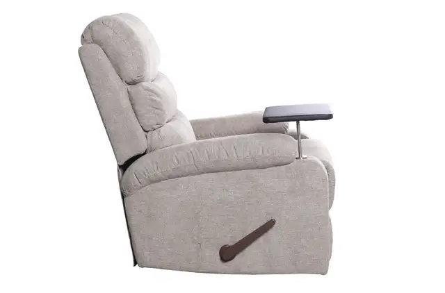 Swivel Rocker Recliner Chair In Beige Chenille Linen Fabric.. in Chairs & Recliners in Oakville / Halton Region - Image 3