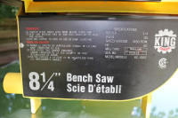 King 8 1/4 Bench Saw