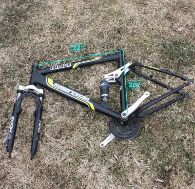 *ALUMINUM* Cadre de vélo . Bicycle Frame *double suspension*, View more