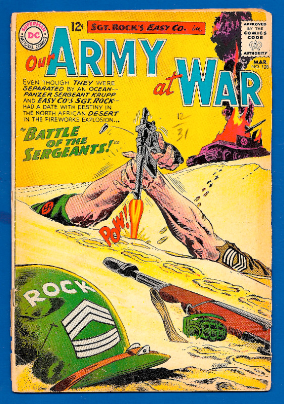 Our Army At War #128(1963)KEY ISSUE Origin Sgt Rock, VG in Comics & Graphic Novels in Stratford