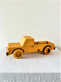 WOODEN TOY TRUCK HANDMADE SOLID WOOD USED