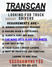 Looking for Truck Driver in Manitoba 