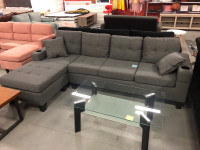 Brand new grey fabric sectional sofa on sale 