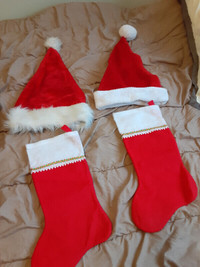 Xmas stockings and hats