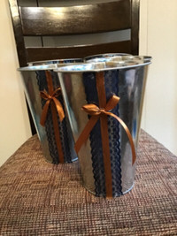 Small buckets decorated wedding/special occasion 81/4 high
