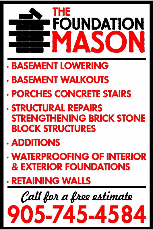 The Foundation mason in Brick, Masonry & Concrete in Hamilton