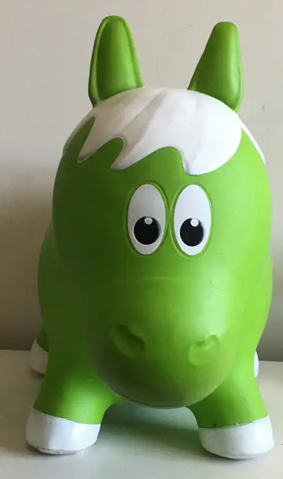Farm Hoppers Inflatable Bouncing Green Horse - Toddler Ride-On, View more