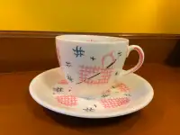 Vintage Rare! Alfred Meakin Darn It! Teacup and Saucer Quilter